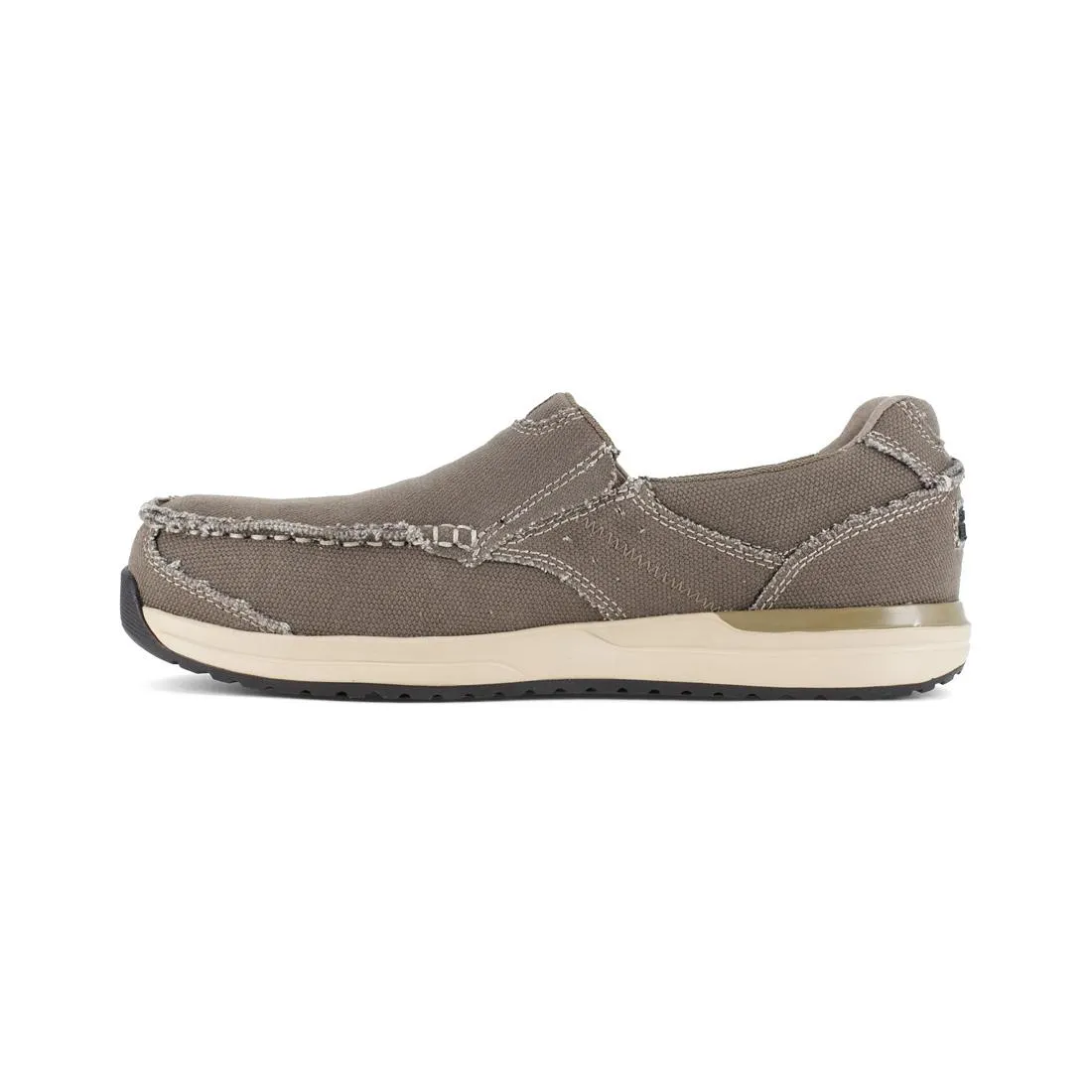 Langdon Composite-Toe Slip On Work Shoe Brown/Green