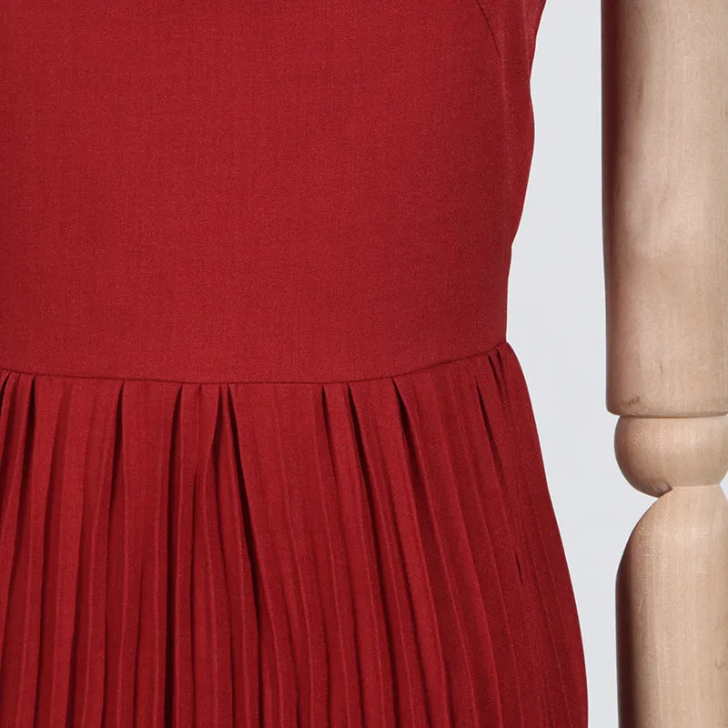 Large Floral V Neck Pleated Maxi Formal Dress