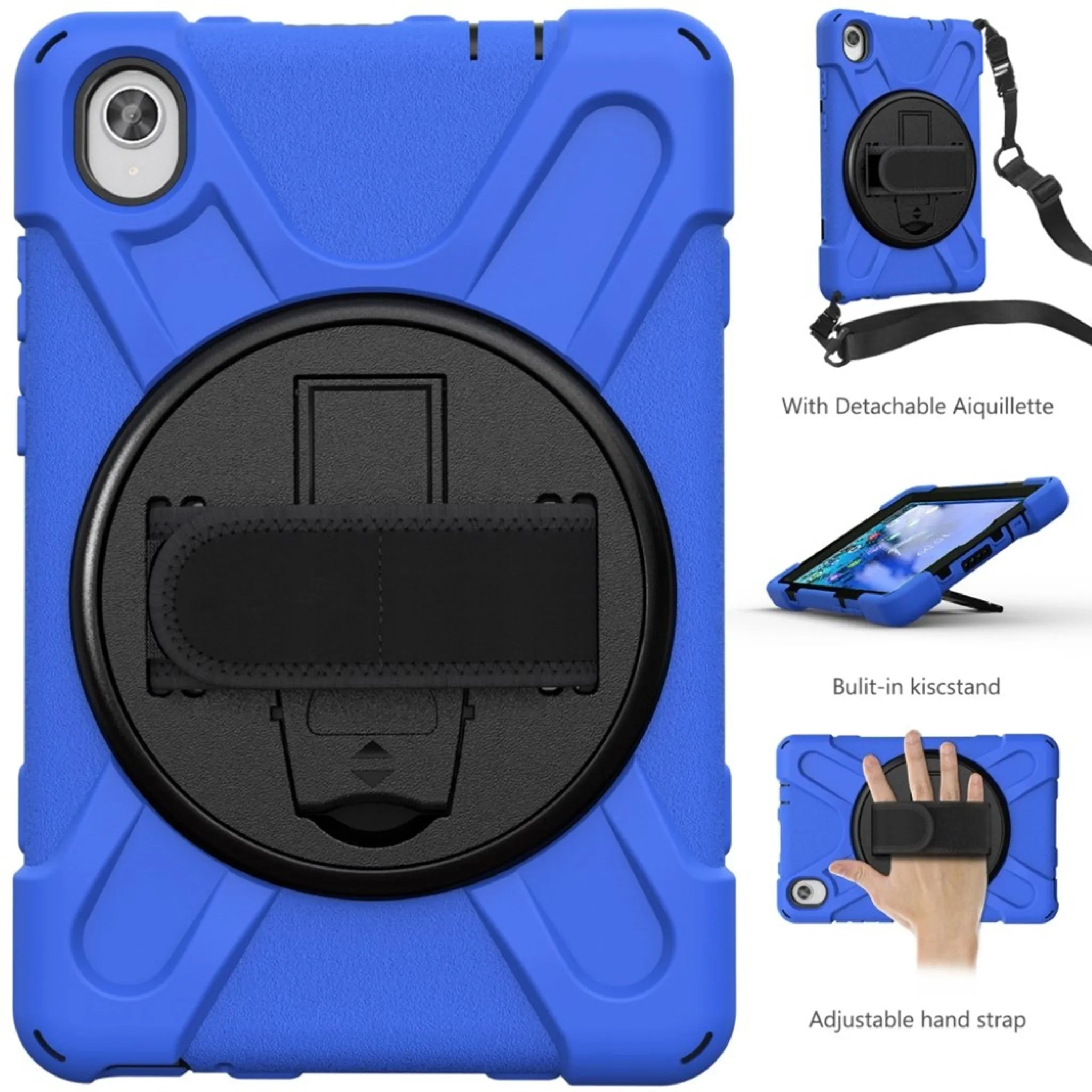 Lenovo Tab M8 360 swivel silicone case - Blue