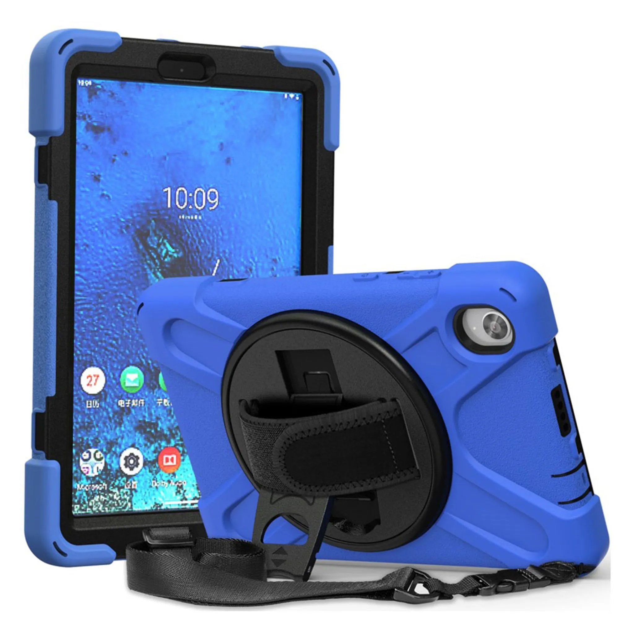 Lenovo Tab M8 360 swivel silicone case - Blue
