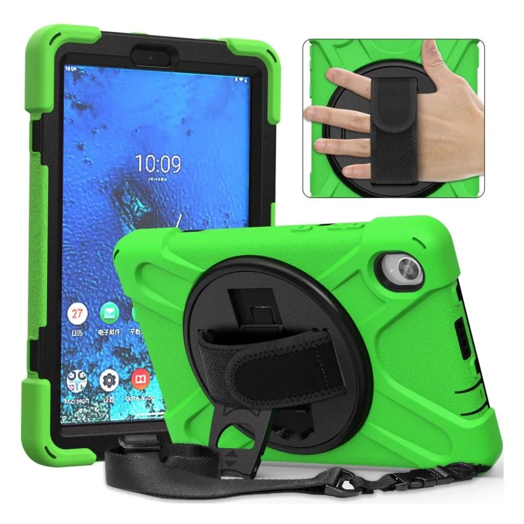 Lenovo Tab M8 360 swivel silicone case - Green