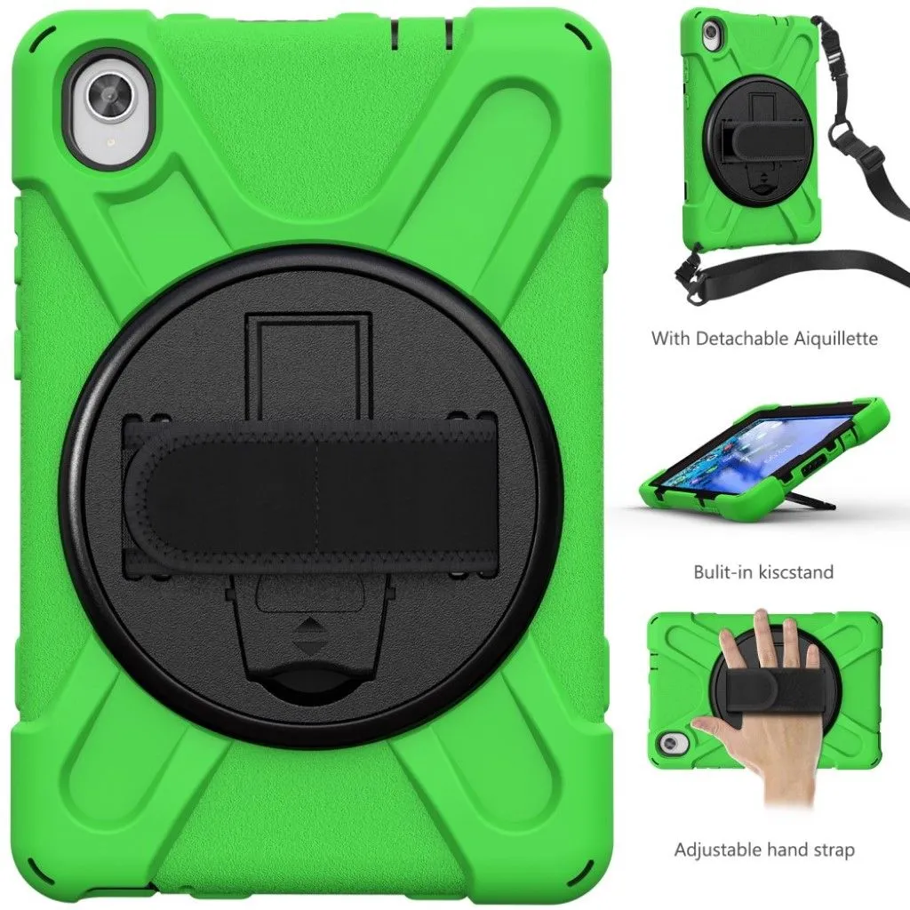 Lenovo Tab M8 360 swivel silicone case - Green