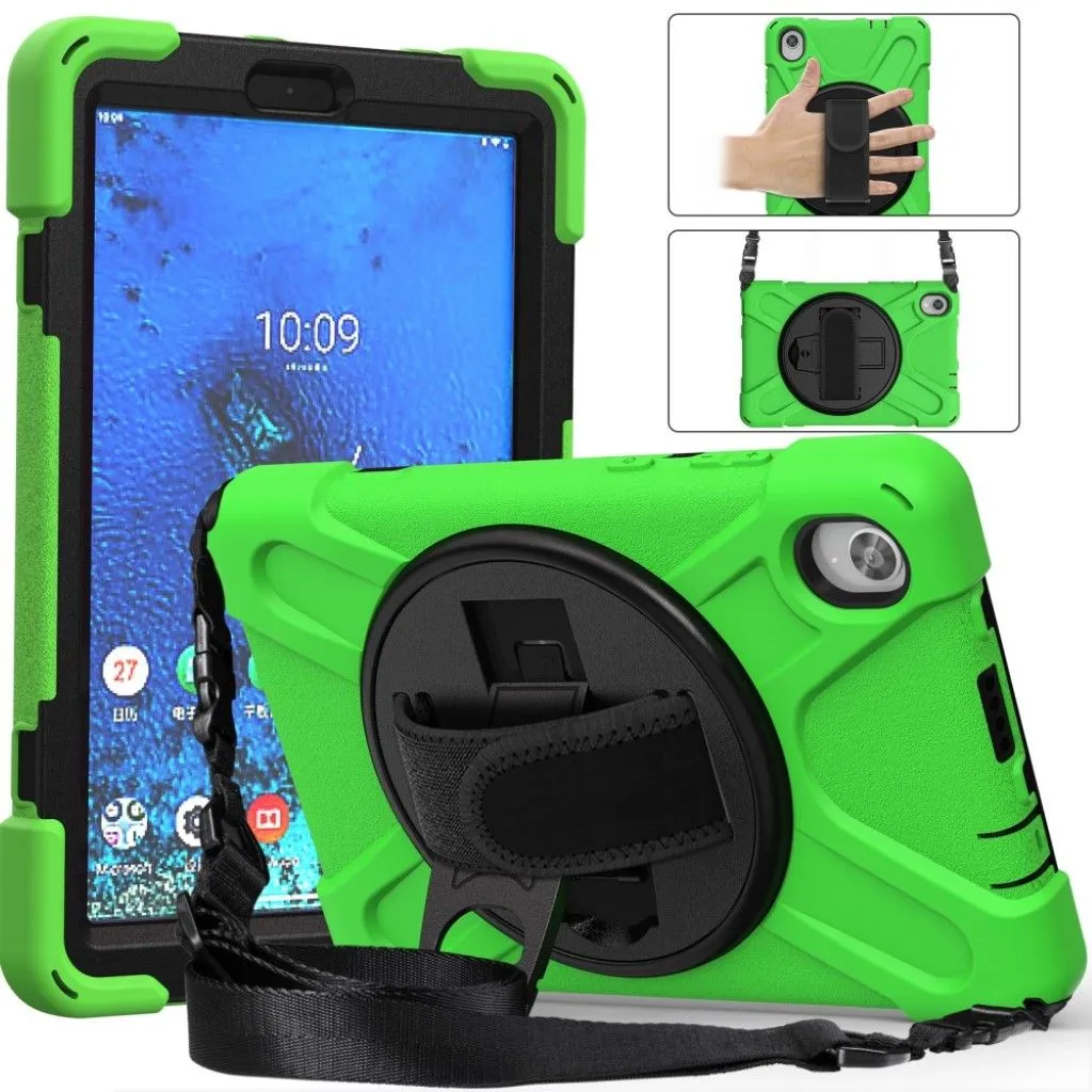 Lenovo Tab M8 360 swivel silicone case - Green