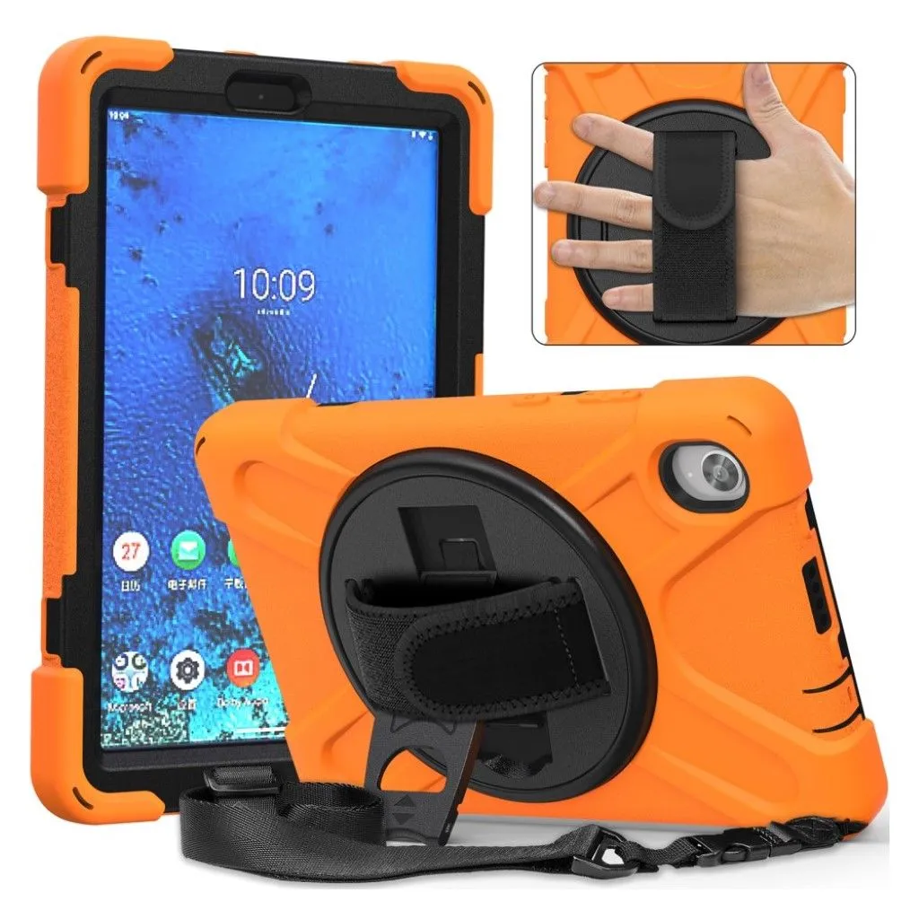 Lenovo Tab M8 360 swivel silicone case - Orange