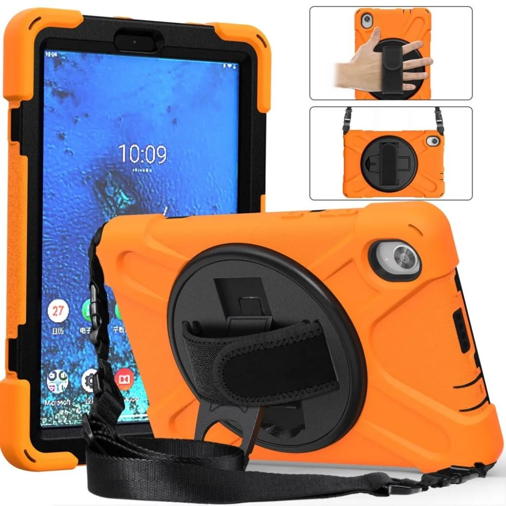Lenovo Tab M8 360 swivel silicone case - Orange