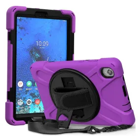 Lenovo Tab M8 360 swivel silicone case - Purple