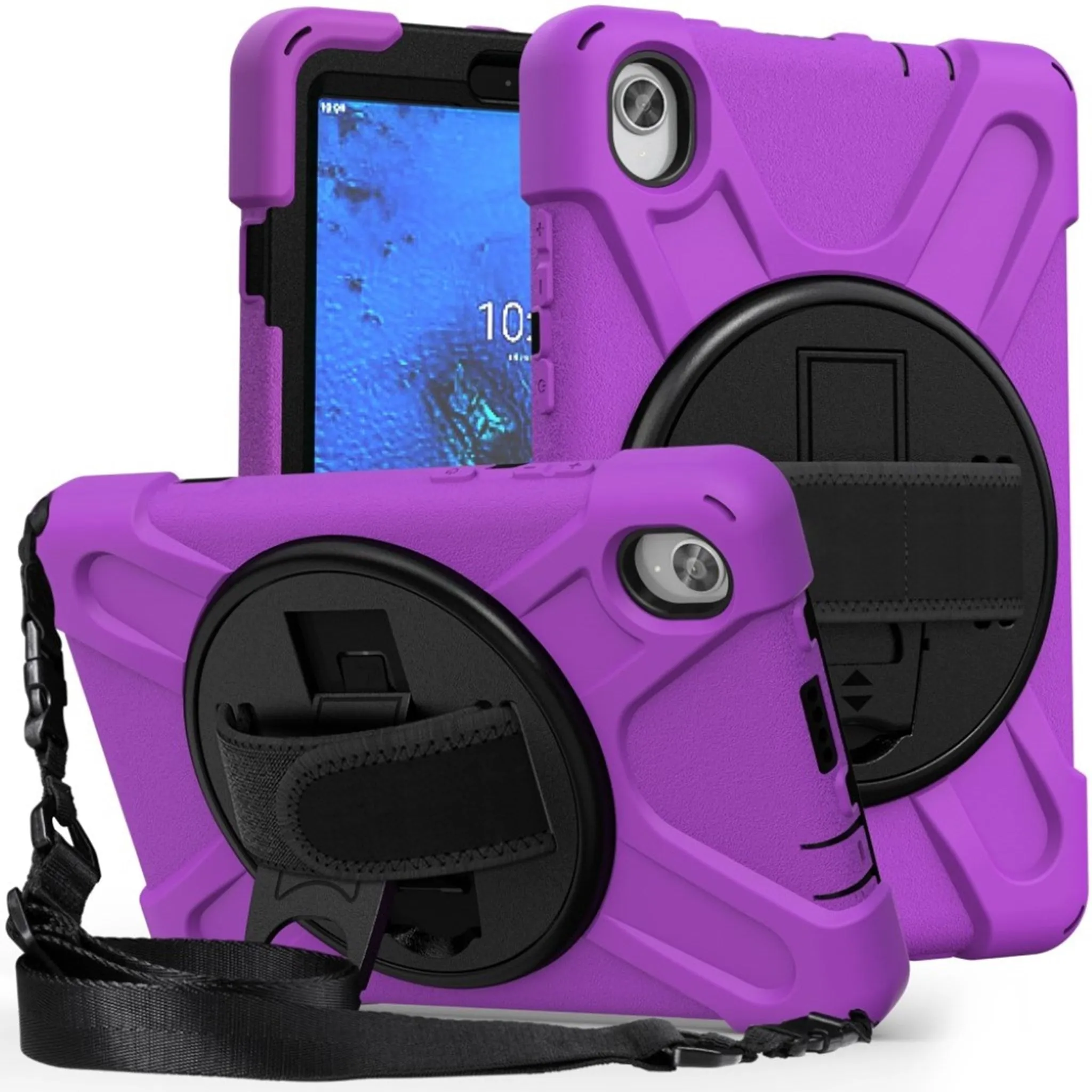 Lenovo Tab M8 360 swivel silicone case - Purple