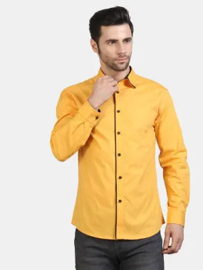 Life Roads full sleeve casual yellow cotton shirt for Men and boy