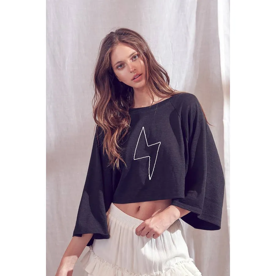 Lightening Bolt Crop Top