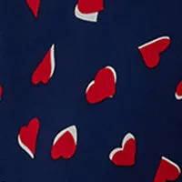 Long Sleeve Heart Print Shirt Dress