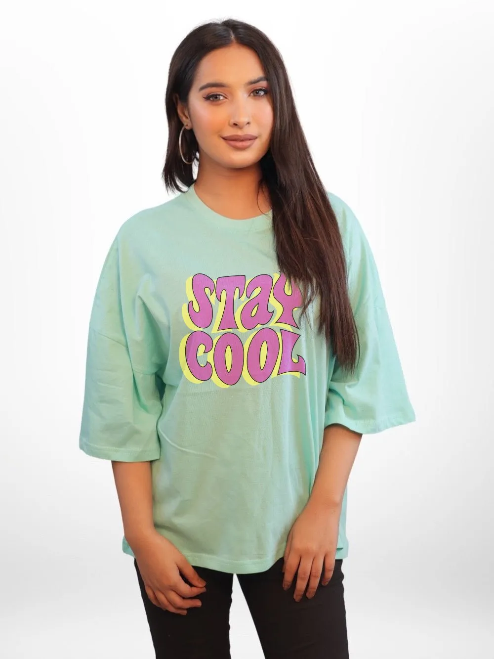 Looney Tunes: Bunny Stay Cool Graphic Printed Womens Drop Shoulder T-shirt Legacy Boutiques Dhaka