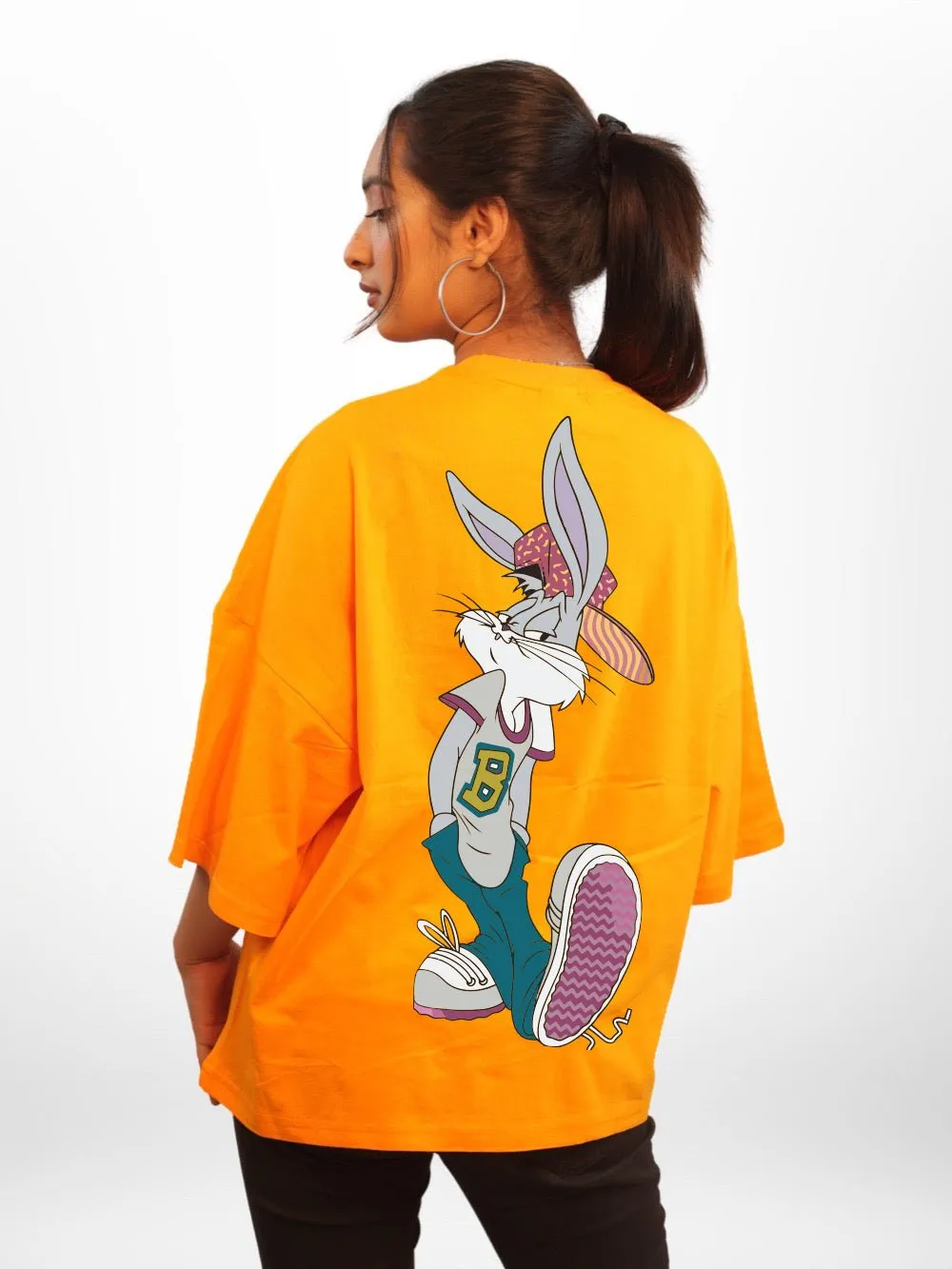 Looney Tunes: Bunny Stay Cool Graphic Printed Womens Drop Shoulder T-shirt Legacy Boutiques Dhaka