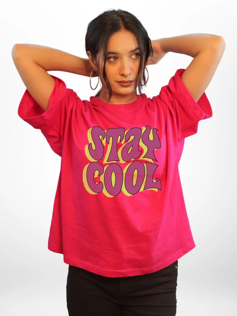 Looney Tunes: Bunny Stay Cool Graphic Printed Womens Drop Shoulder T-shirt Legacy Boutiques Dhaka
