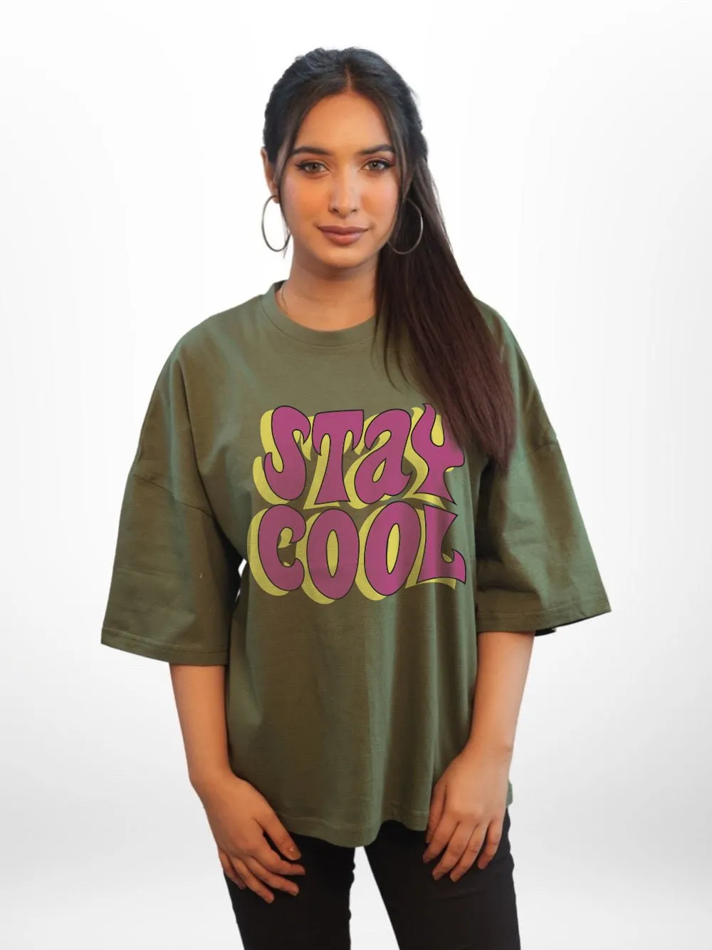 Looney Tunes: Bunny Stay Cool Graphic Printed Womens Drop Shoulder T-shirt Legacy Boutiques Dhaka