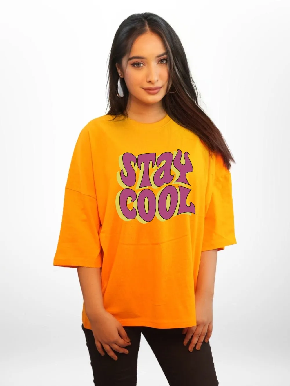 Looney Tunes: Bunny Stay Cool Graphic Printed Womens Drop Shoulder T-shirt Legacy Boutiques Dhaka