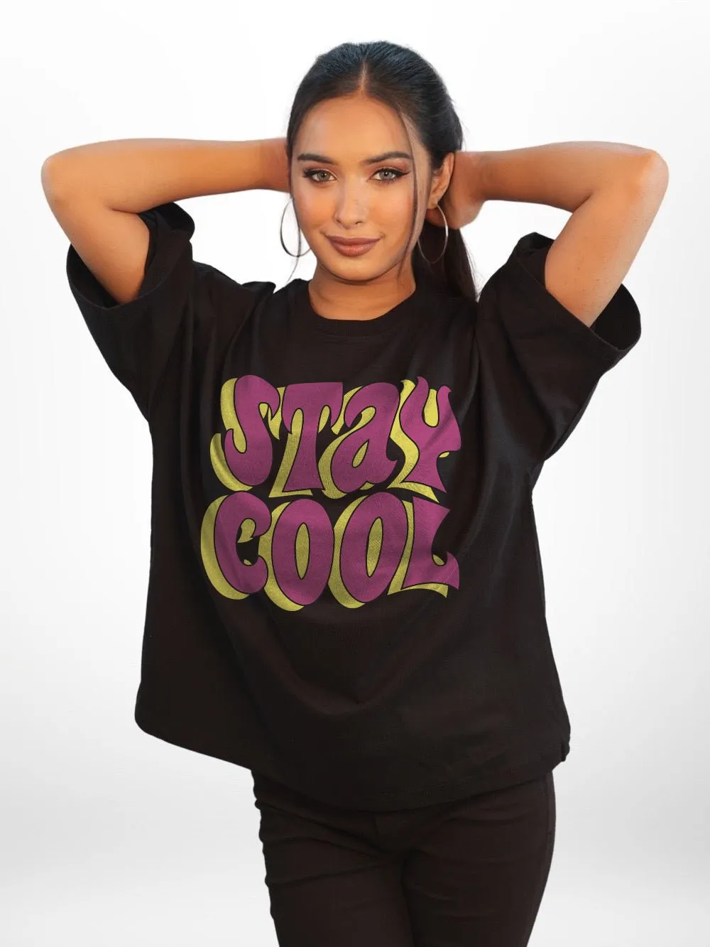 Looney Tunes: Bunny Stay Cool Graphic Printed Womens Drop Shoulder T-shirt Legacy Boutiques Dhaka