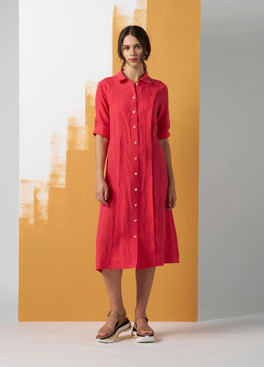 Madly Sweetly Echo Shirt Dress - Watermelon