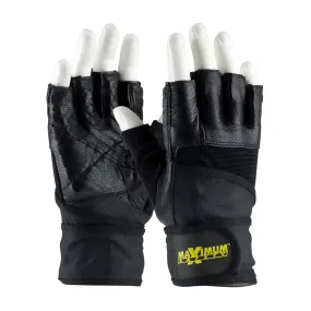 Maximum Safety 122-AV20/XXL Leather Palm and Knuckles with Anti-Vibration & Shock Absorbing Pad - Wrist Strap
