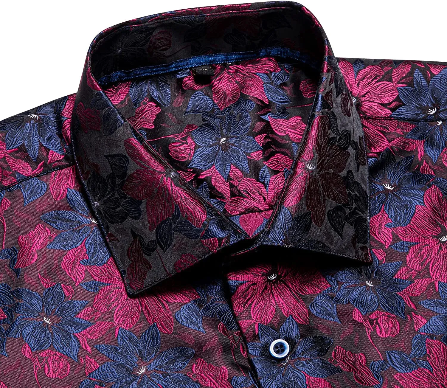 Mens Dress Shirt Floral Paisley Long Sleeve Shirts for Men Casual Button down Shirts Wedding Formal Suit
