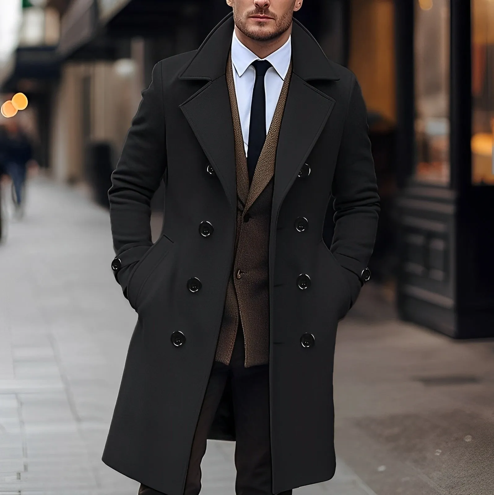 Men’s Long Wool Coat