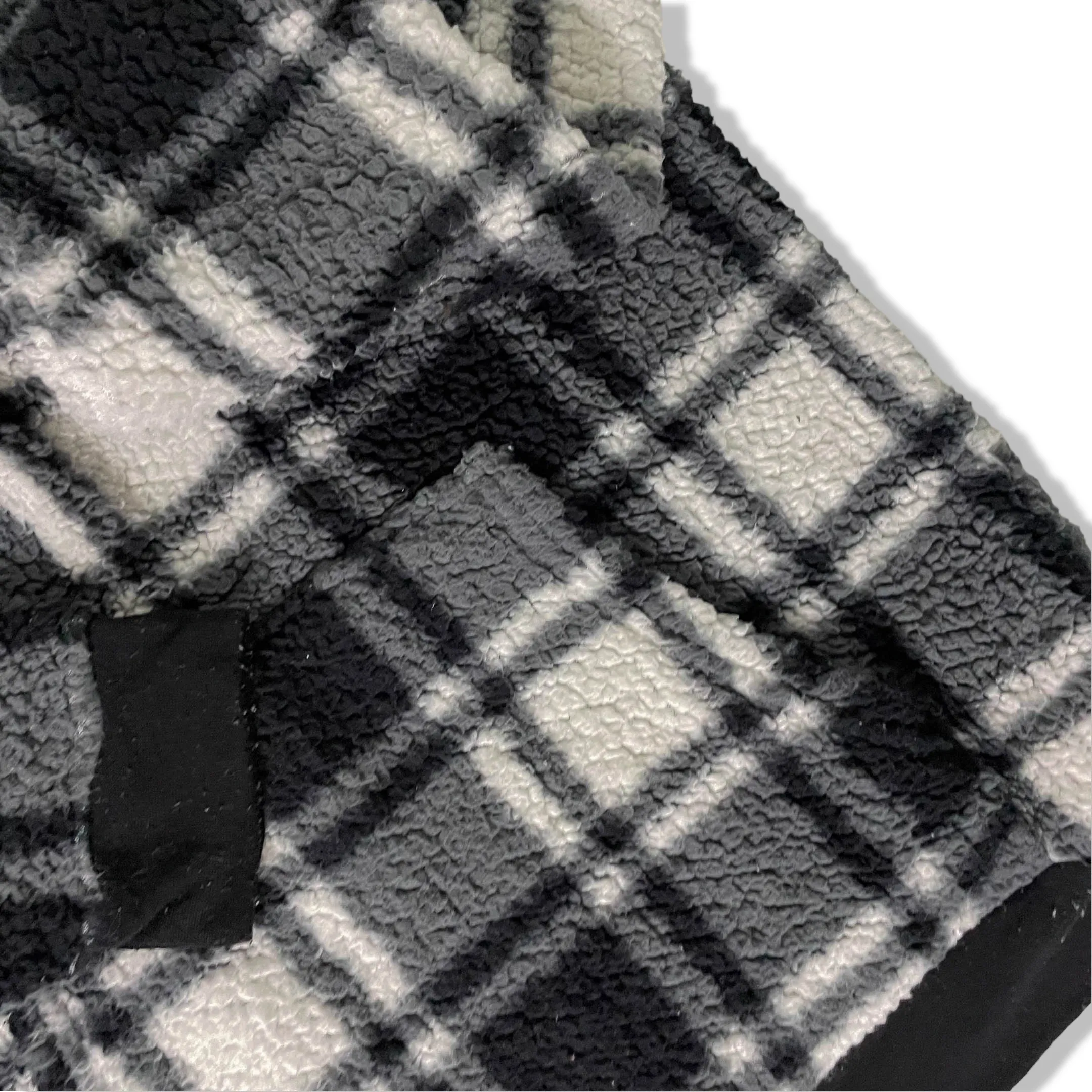 Men's Penguin Original large black & white plaid hooded sweatshirt | SKU 3687
