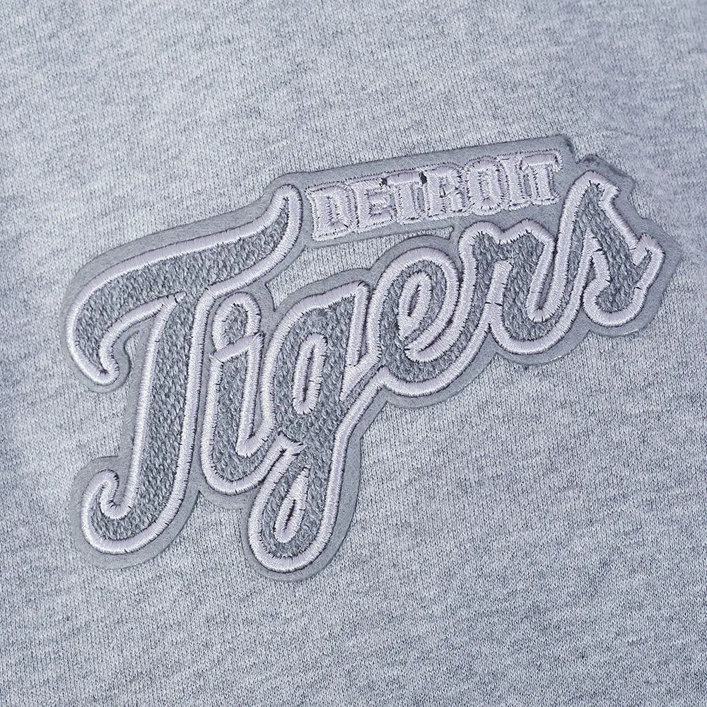 MLB DETROIT TIGERS REVERSE FRENCH TERRY MEN'S DROP SHOULDER FLC PO H (DARK HEATHER GRAY)