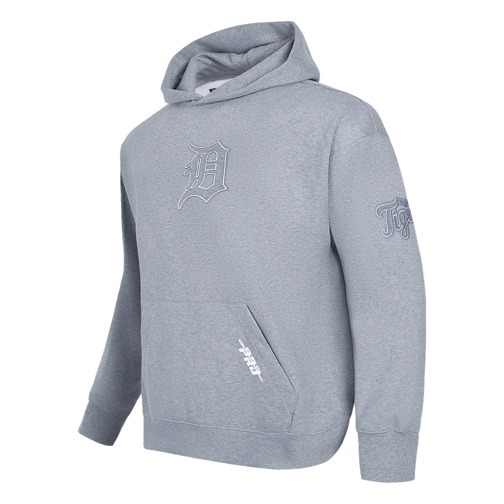 MLB DETROIT TIGERS REVERSE FRENCH TERRY MEN'S DROP SHOULDER FLC PO H (DARK HEATHER GRAY)