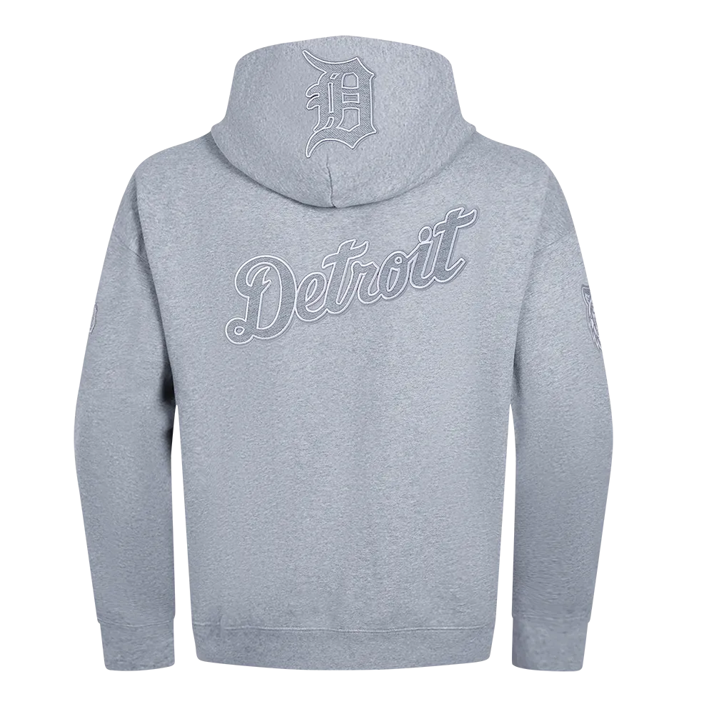 MLB DETROIT TIGERS REVERSE FRENCH TERRY MEN'S DROP SHOULDER FLC PO H (DARK HEATHER GRAY)