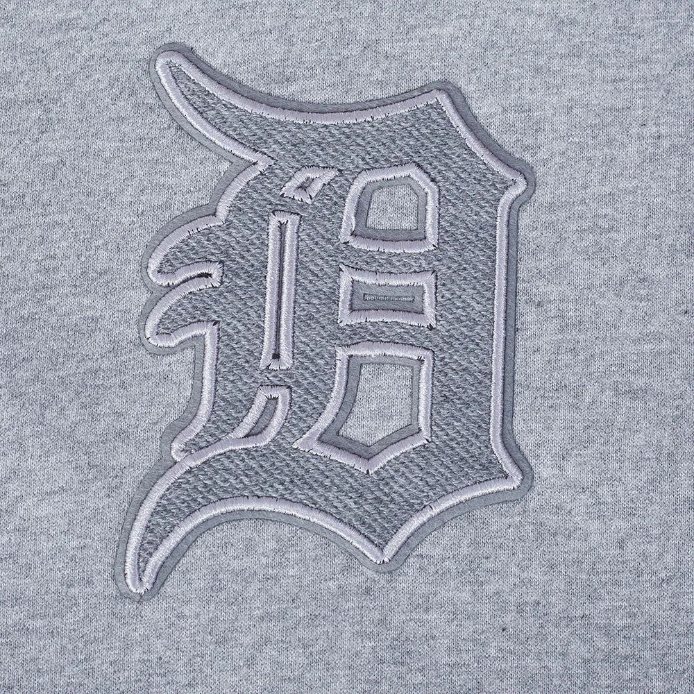 MLB DETROIT TIGERS REVERSE FRENCH TERRY MEN'S DROP SHOULDER FLC PO H (DARK HEATHER GRAY)