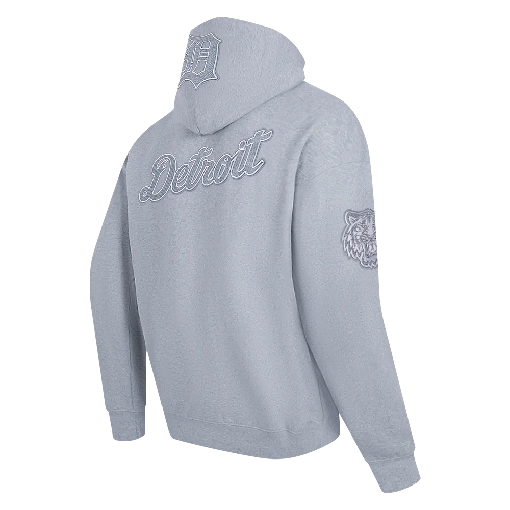 MLB DETROIT TIGERS REVERSE FRENCH TERRY MEN'S DROP SHOULDER FLC PO H (DARK HEATHER GRAY)