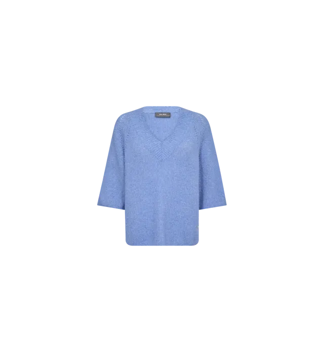 Mos Mosh Taci 3/4 V Neck Knit Hydrangea