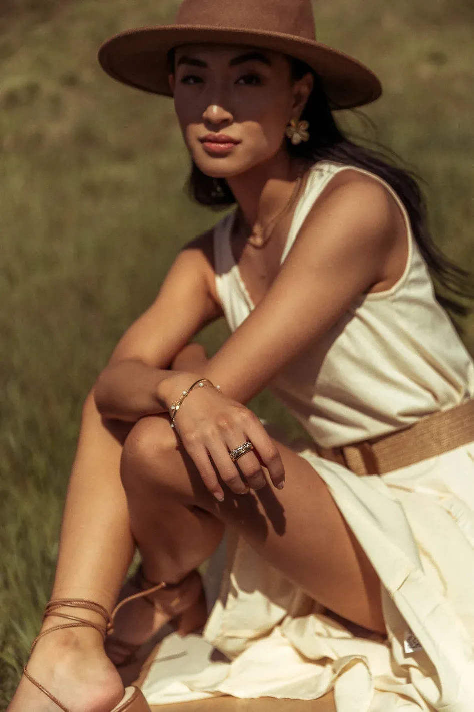 Natalie Midi Dress in Cream - FINAL SALE