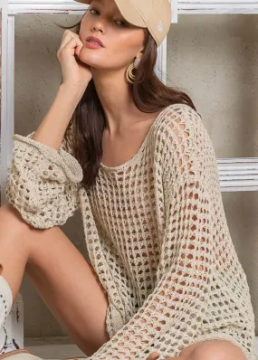 Natural Open Knit Sweater