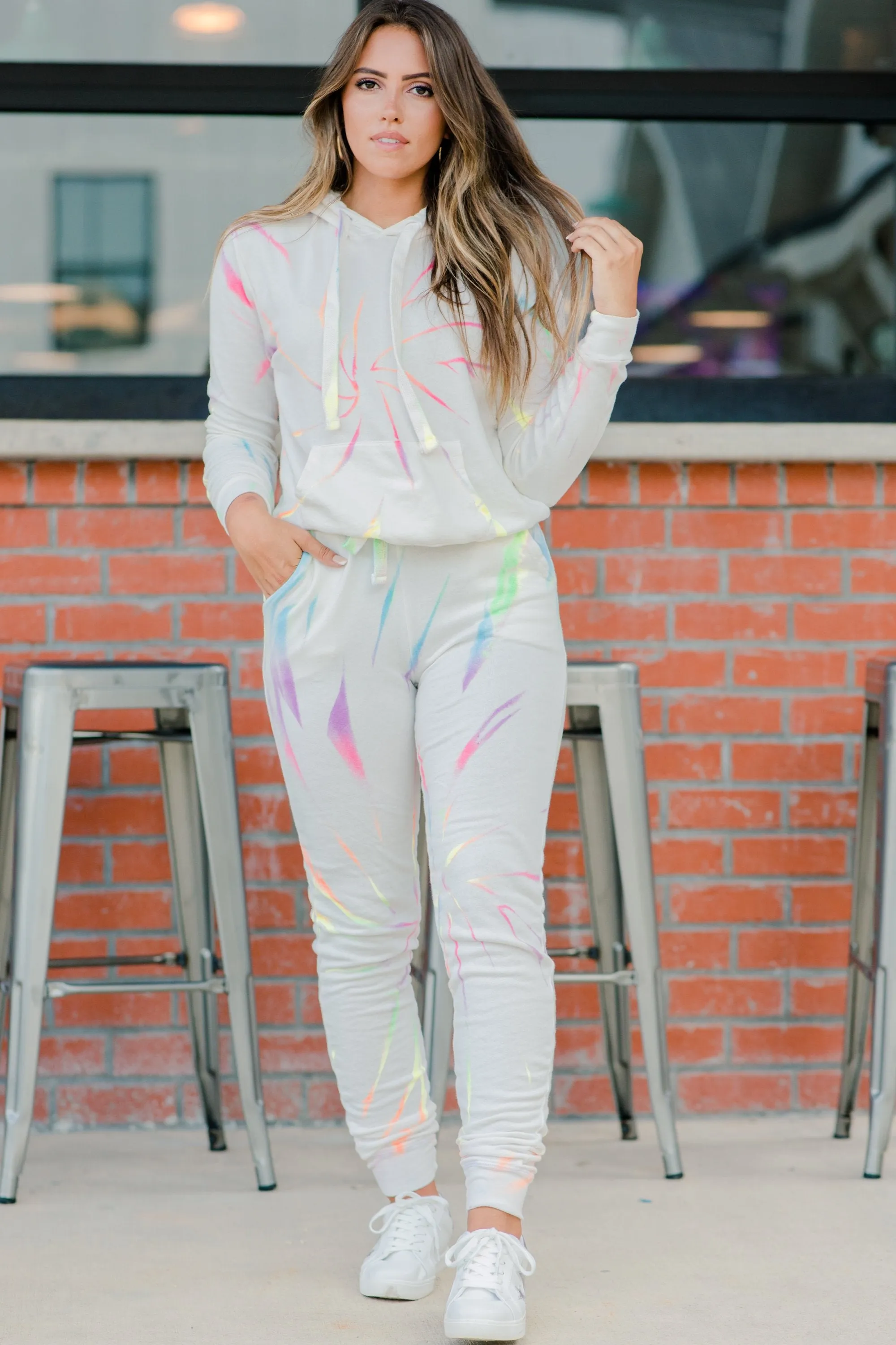 Nothing But Love White Tie Dye Hoodie