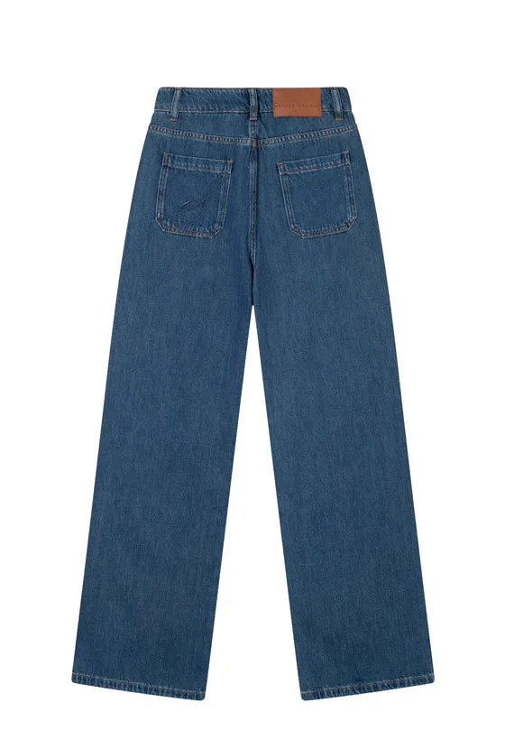 Odilia Mid Rise Straight Leg Jeans