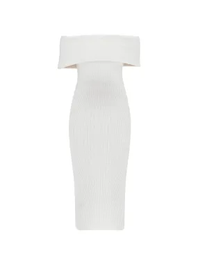 Off-Shoulder Knit Dress