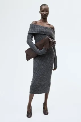 Off Shoulder Knit Dress
