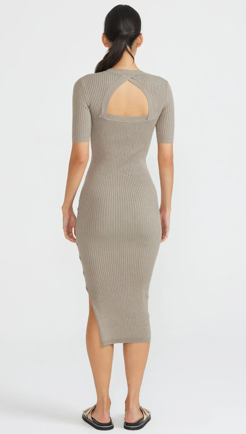 Olivia Knit Dress - Soft Khaki