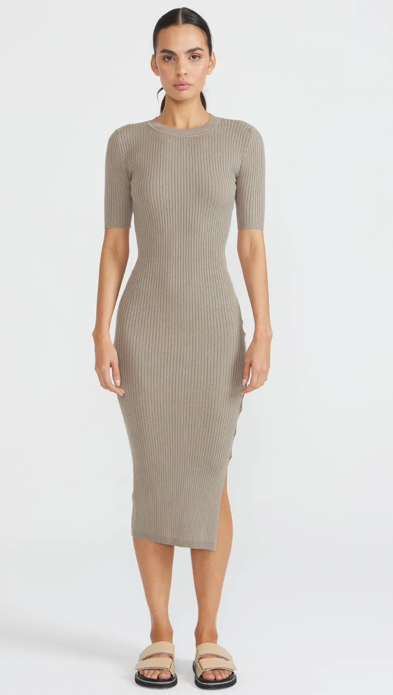 Olivia Knit Dress - Soft Khaki