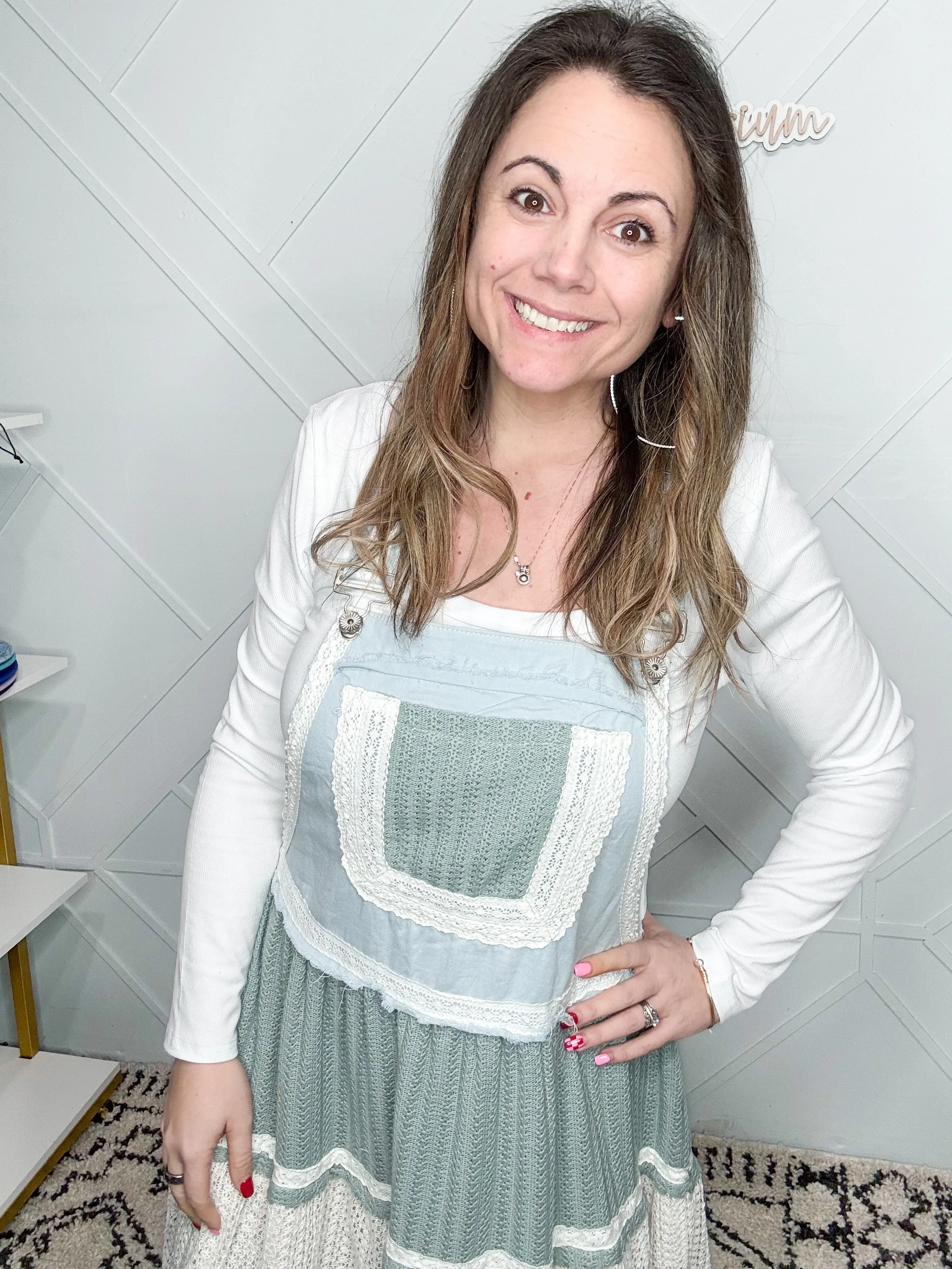On Cloud 9 Overall Skirt