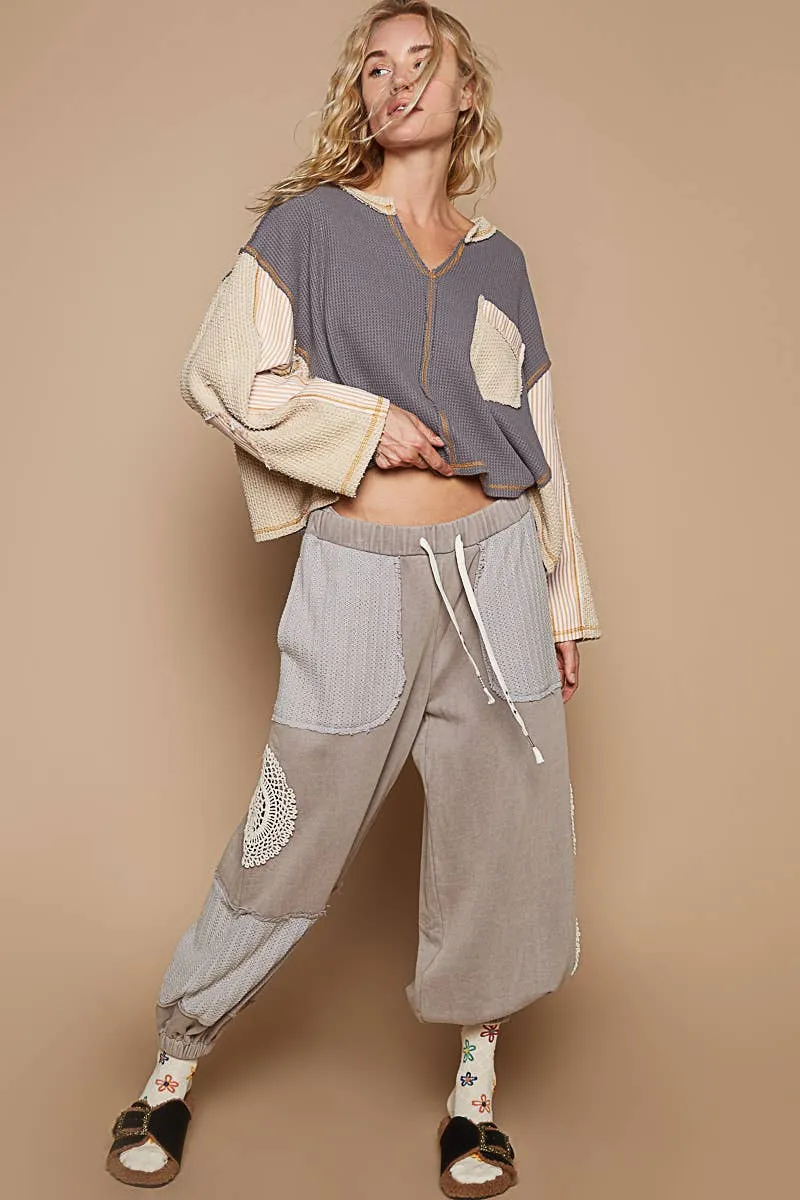 OVERSIZED THERMAL KNIT TOP