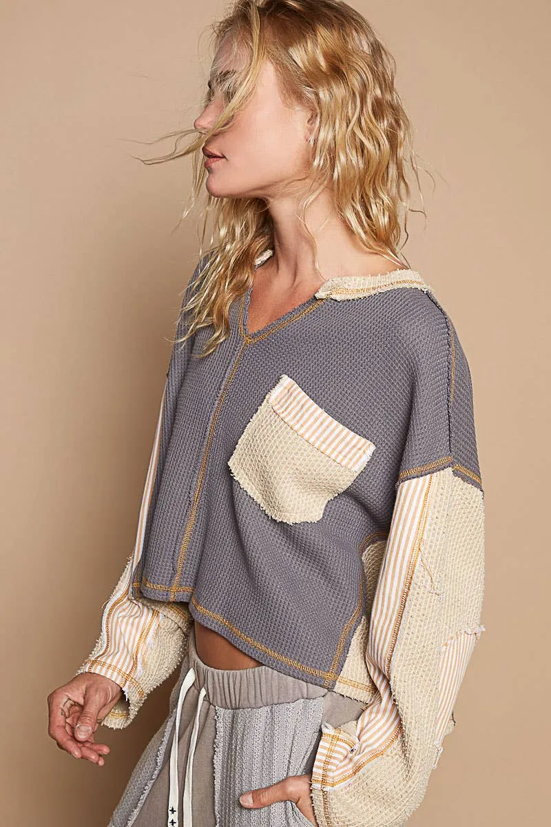 OVERSIZED THERMAL KNIT TOP