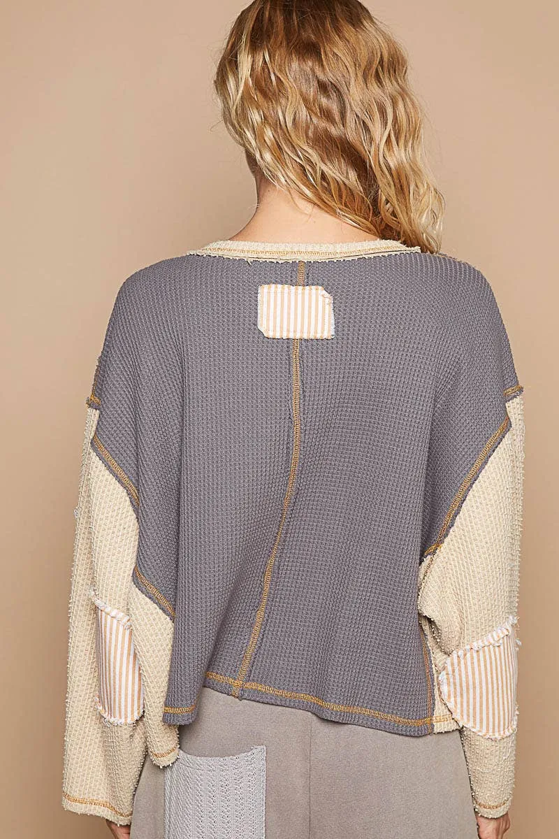 OVERSIZED THERMAL KNIT TOP