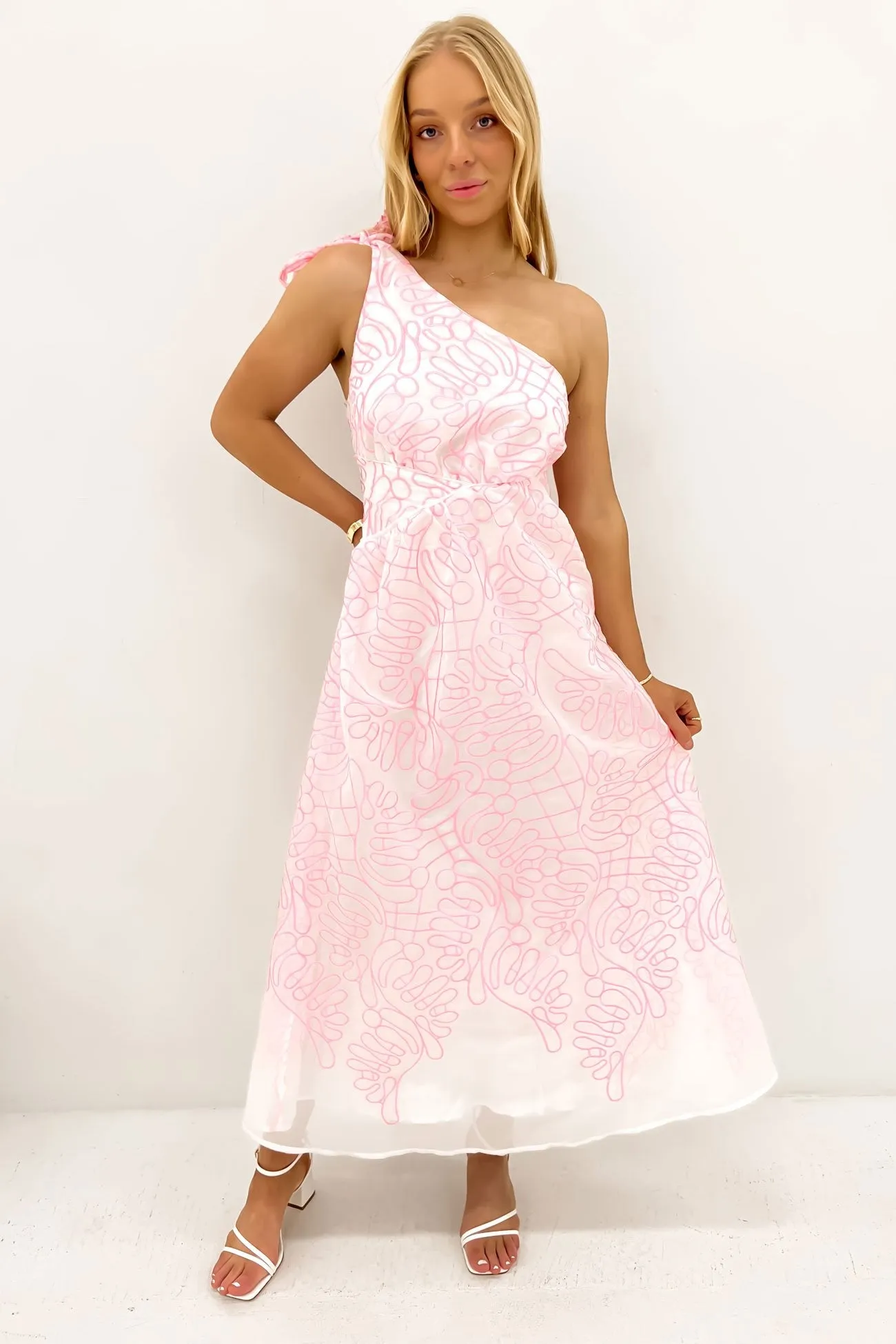 Paige Midi Dress Pink