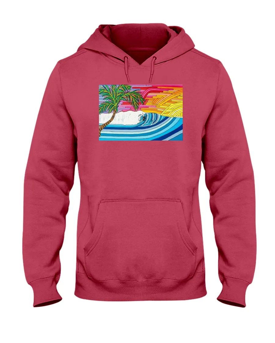 Palm Tree Sunset Surf - Hoodie