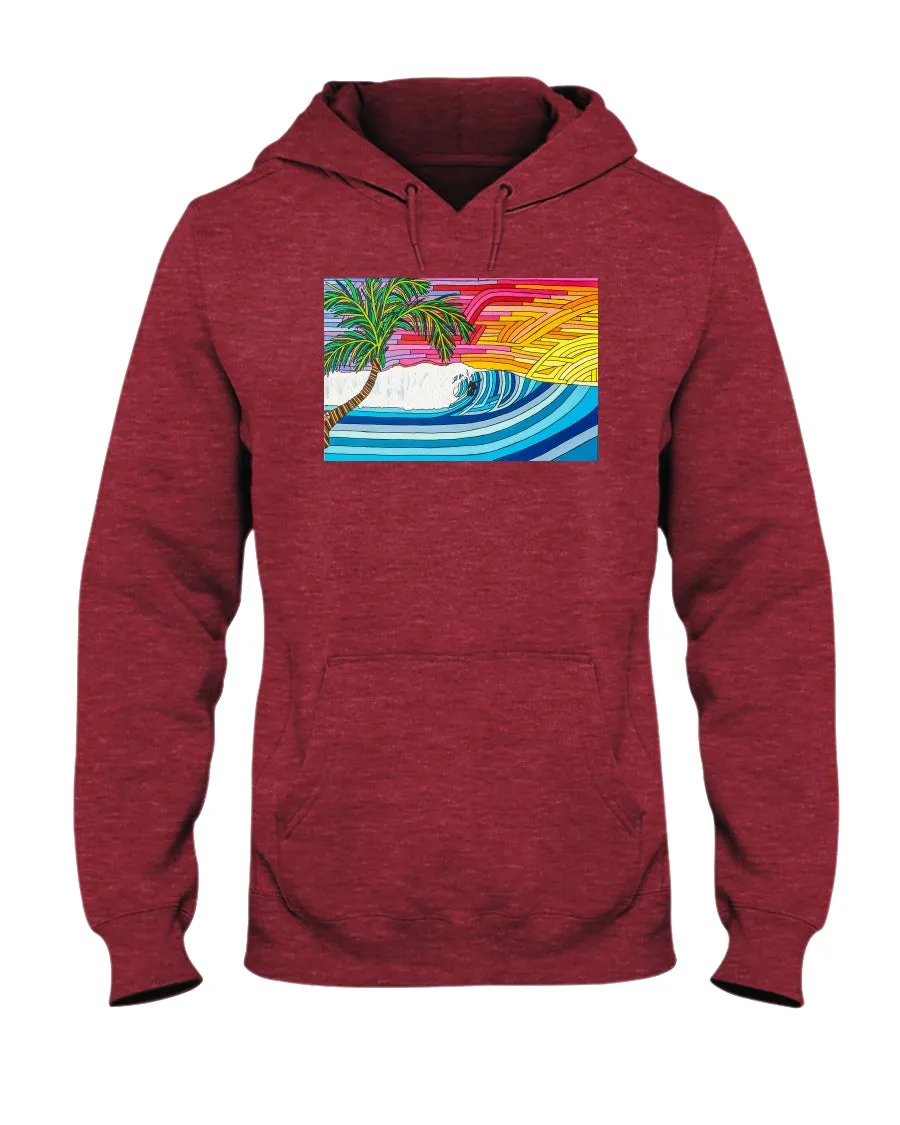 Palm Tree Sunset Surf - Hoodie