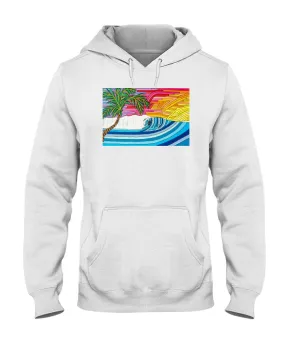 Palm Tree Sunset Surf - Hoodie