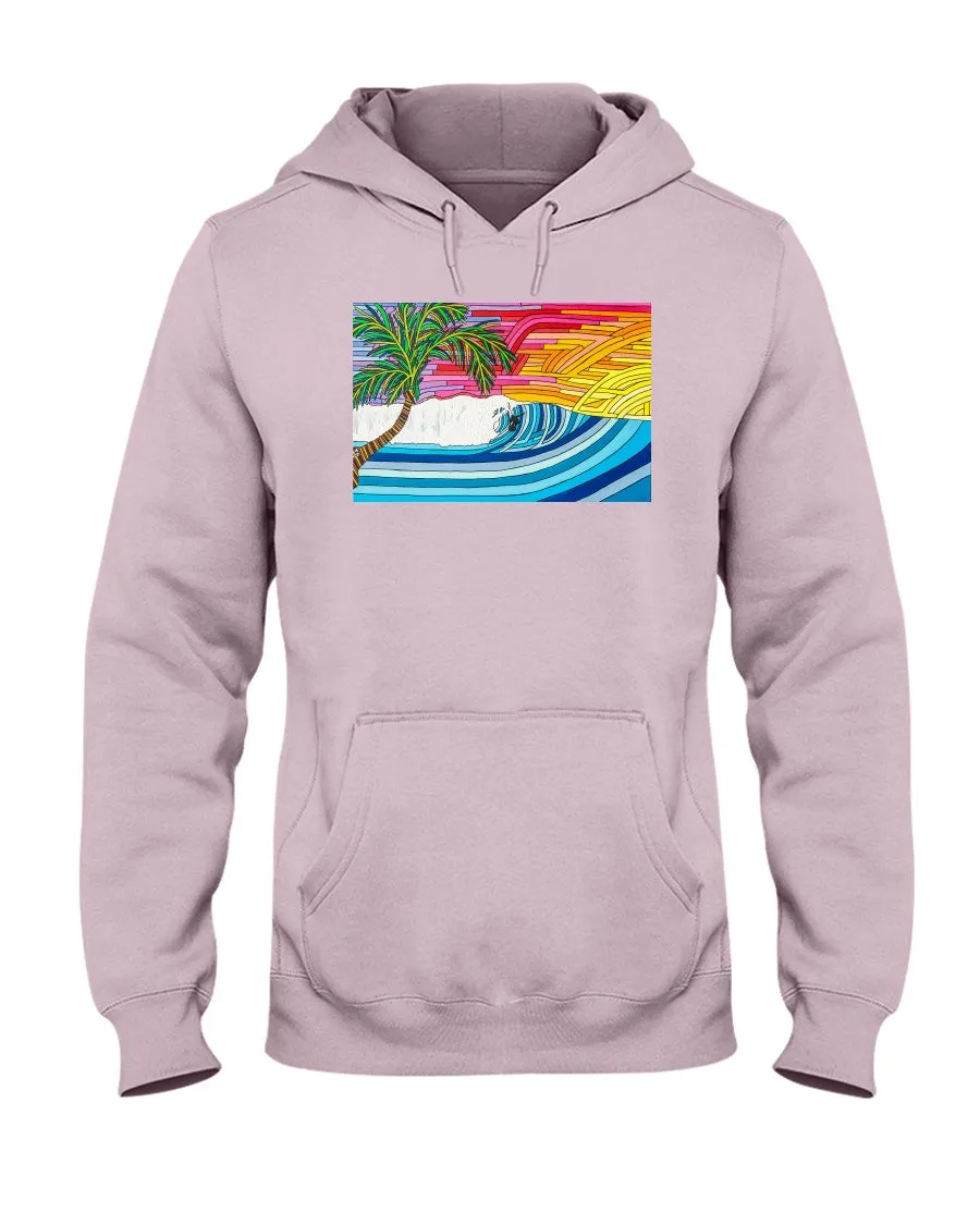 Palm Tree Sunset Surf - Hoodie