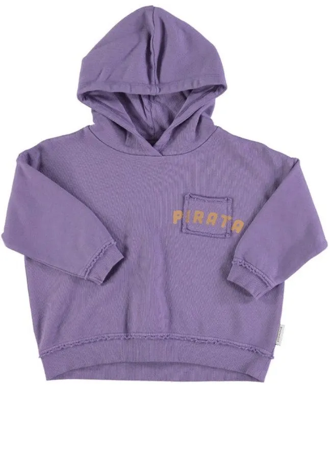 Pirata print purple hoodie by Piupiuchick