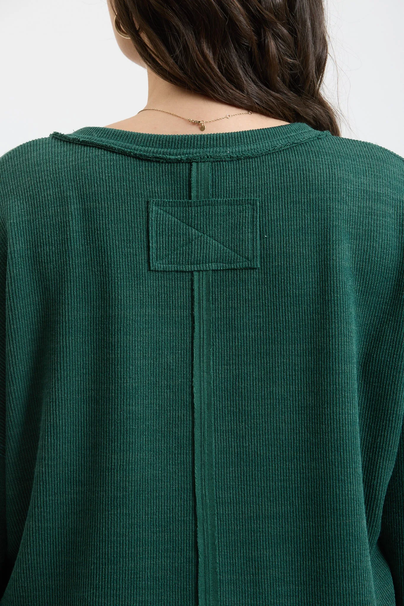 PLUS SOLID NOTCH NECK KNIT TOP